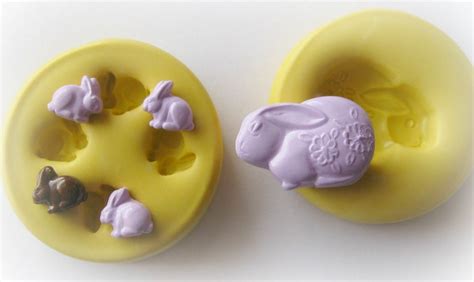 Easter Bunny Rabbit Mold Polymer Clay Cabochon Mold Resin Clay Etsy