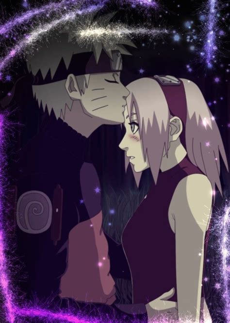 Naruto Kisses Shy Sakura In Forehead Naruto E Sasuke Desenho