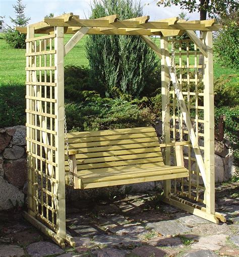 To make garden swing seat. This Wooden garden swing bench with pergola trellis ...