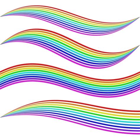 Strokes With Rainbow Colors Vector Free Download