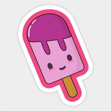 Kawaii Popsicle Is Perfect For Summer Popsicle Sticker Teepublic