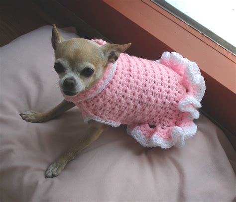 Pdf Crochet Pattern Cha Cha Dog Sweater Dress By Ozarknomad