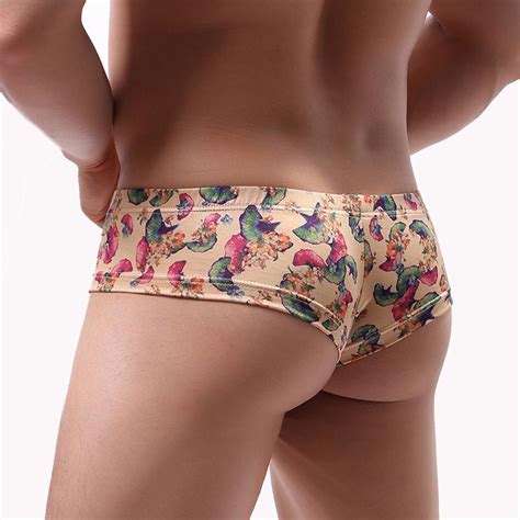 2021 New Mens Underwear Mini Boxer Men Panties Sexy Big Pouch Underpants Print Calzoncillo
