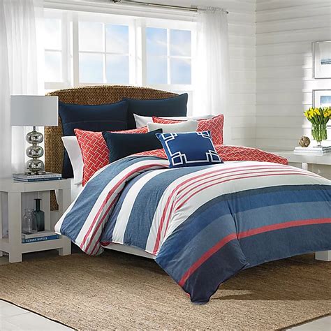 Nautica Hawes Comforter Set In Navycoral Bed Bath And Beyond