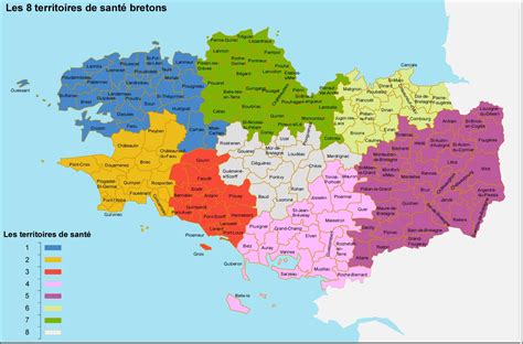 Carte De Bretagne Avec Les Villes Principales Info ≡ Voyage Carte Plan