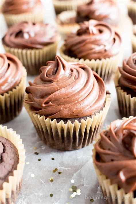 Vegan Gluten Free Chocolate Cupcakes GF Dairy Free Healthy Refined