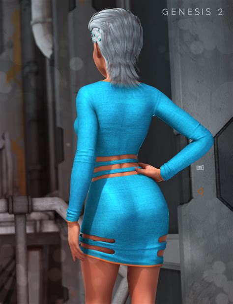 Sci Fi Slotted Dress For Genesis Female S Daz D