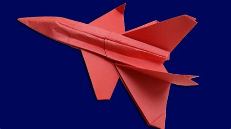 Origami Fighter Plane How To Make Paper Fighter Jet Youtube