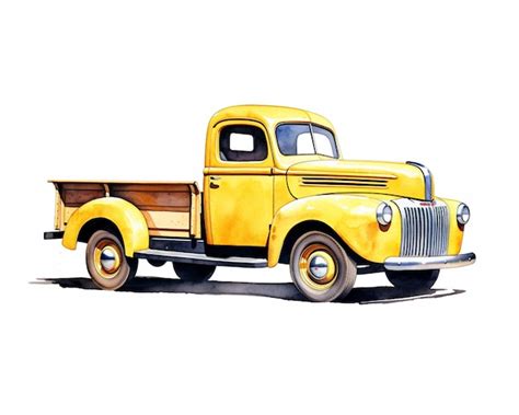 Premium Ai Image There Is A Yellow Truck That Is Parked On The Street
