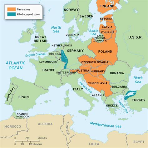 Post World War 2 Map Of Europe