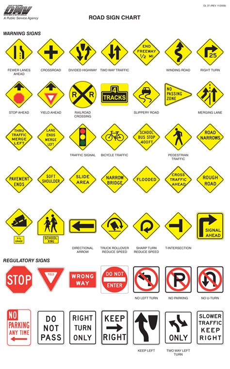 Nc Drivers License Signs Chart