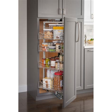 Between knocking over things in the pantry cabinet and not able to find what you need, organizing your pantry cabinet can be a challenge. Premium Chrome Swing Out Pantry Organizer - All Cabinet Parts