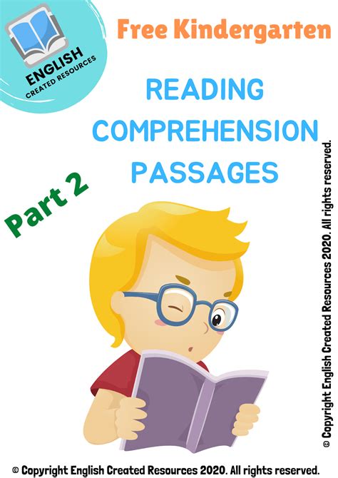 Kindergarten Reading Comprehension Part 2 English Created Resources