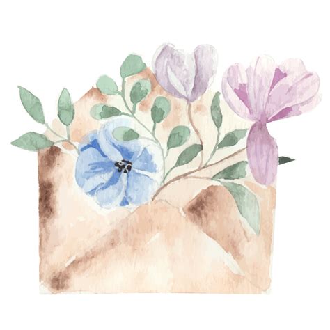 Gambar Sampul Vintaj Dengan Cat Air Bunga Estetik Png Dan Psd Percuma