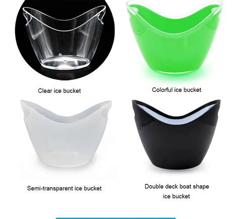 Oval Shape Clear Plastic Ice Buckets Wholesale For Beer Buy Ice
