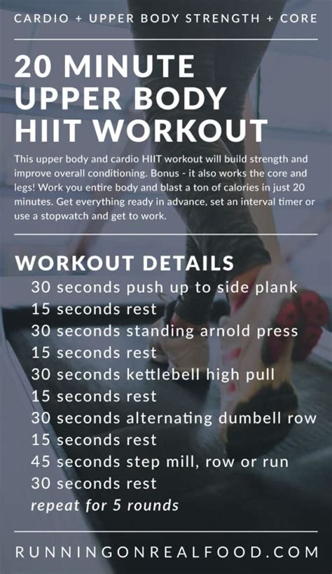 Minute Upper Body HIIT Workout For Strength And Conditioning