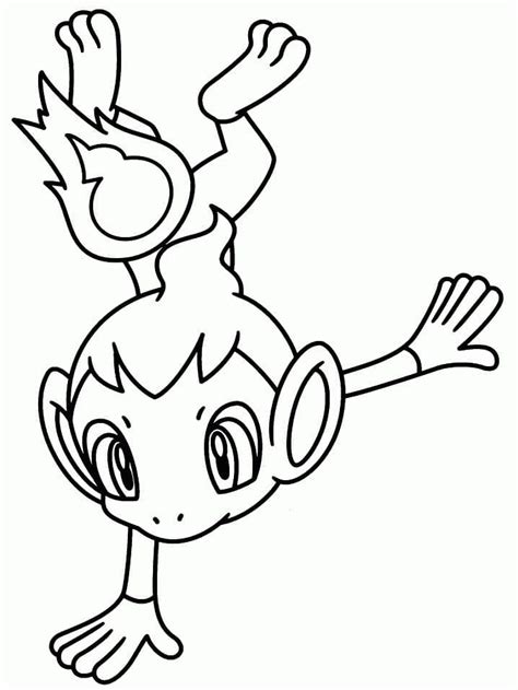 Dibujos De Chimchar Pokemon Para Colorear Para Colorear Pintar E