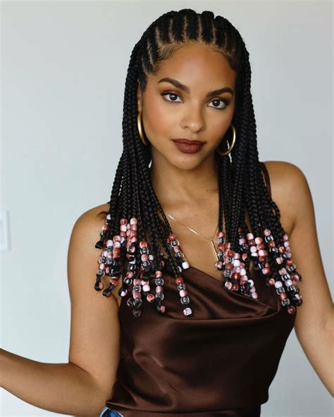 Emani Marie On Instagram “ Braids And Beads Loving This Look ️and Hair Is Done By Me 😊 Who Else