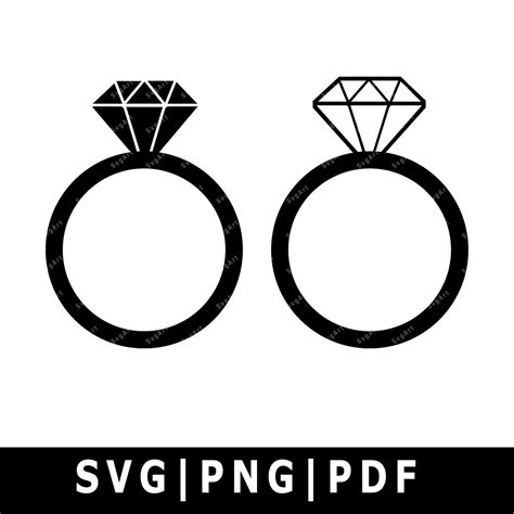 Wedding Ring SVG PNG PDF Cricut Silhouette Cricut svg | Etsy