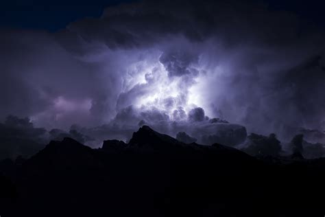 Sfondi Paesaggio Notte Natura Cielo Fulmine Tempesta Sera
