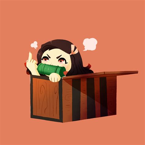 Here Is The Smol Nezuko In Her Box To Make Your Life Bright