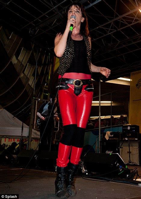 Juliette Lewis Bends Over Backwards In Skintight Red Leather Trousers