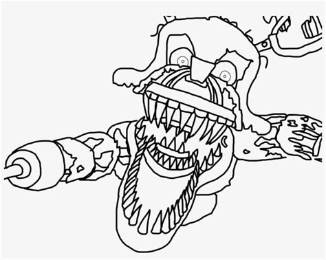 Nightmare Foxy Coloring Pages Freddy S At Five Nights 2 Fnaf Coloring