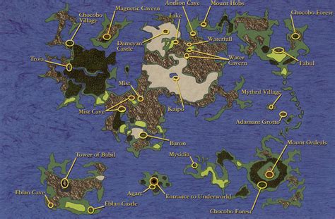 Final Fantasy Iv World Map Map