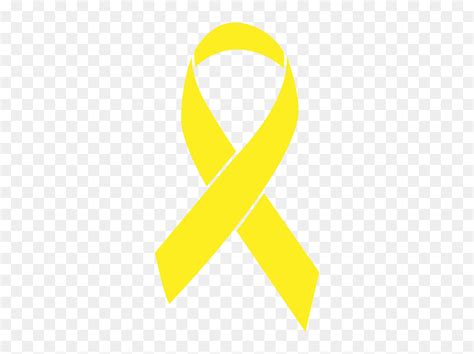 Yellow Colored Bone Cancer Ribbon Lung Cancer Awareness Month Ribbon