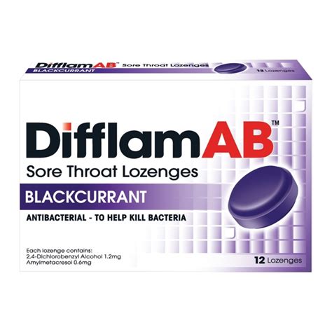 Difflam Ab Sore Throat Lozenges Blackcurrant 12s Watsons Malaysia