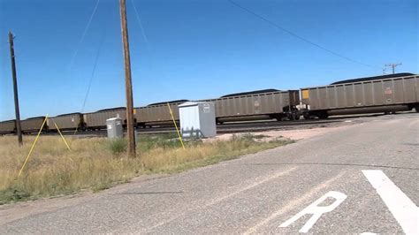 Train With Coal Passes Through Lost Springs Wy Youtube