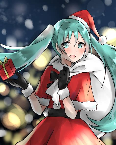 Santa Miku Vocaloid Rawwnime