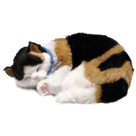 Calico Cat Sleeping Plush Toy Stuffed Animal Cat Calico Kitten