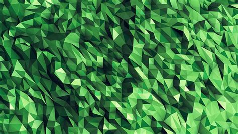 1366x768px Free Download Hd Wallpaper Green Polygon Green
