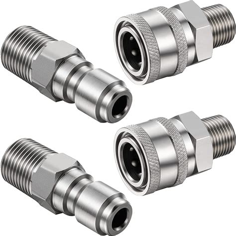 Amazon Com Hotop Sets Npt Inch Stainless Steel Male And Female Quick Connector Kit