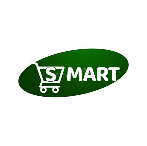 S Mart Grocery Shop Logo S Logo With Shopping Trolly Stock Vector