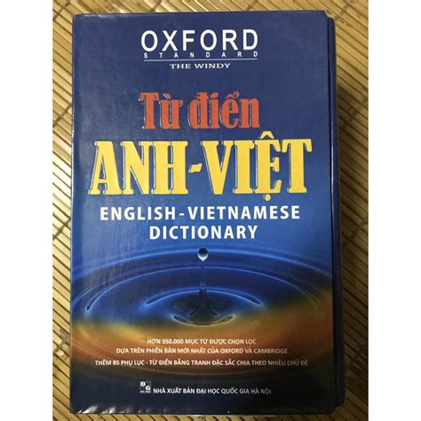 Sách Từ Điển Oxford Anh Việt 350000 Từ Hộp Cứng Xanh Từ Điển Tiếng
