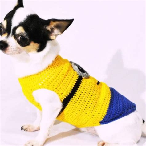 Despicable Me Minions Dog Costumes Crochet Minion Dog Costume Dog