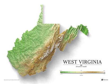 West Virginia Relief Map
