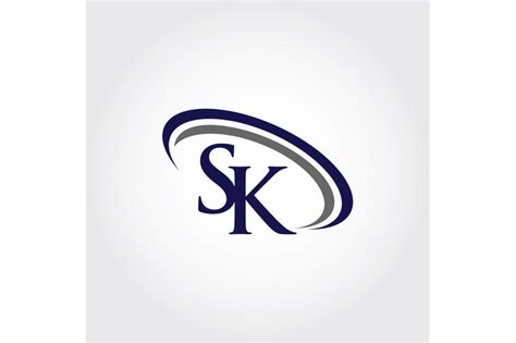 Monogram Sk Logo Design By Vectorseller