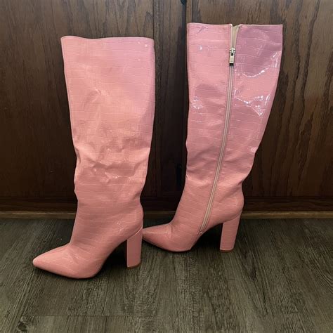Pink Gogo Boots Only Wore Them Around The Apartment Depop