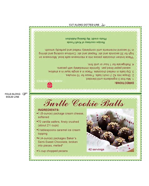 Free Printable Christmas Cookie Recipe Easy No Bake