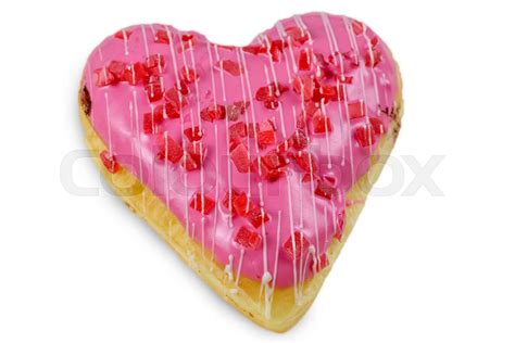 Heart Shaped Donut Stock Image Colourbox