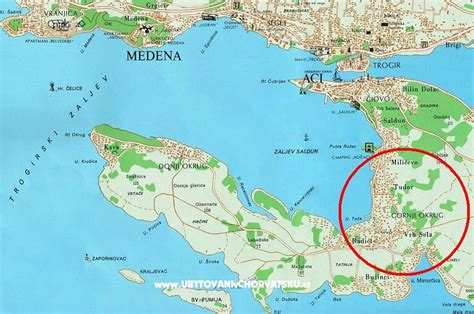 Chorvatsko Trogir Mapa Mapa