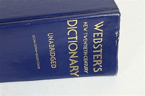 Websters New Twentieth Century Dictionary Unabridged Second Edition