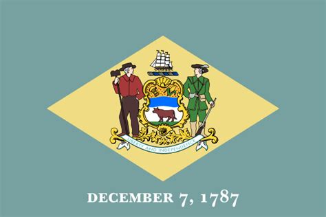 Delaware State Information Symbols Capital Constitution Flags