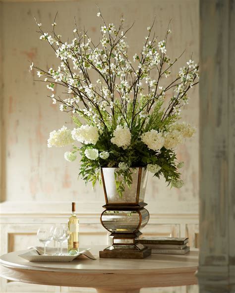 Artificial Silk Flower Arrangement In Red White And Black In Modern