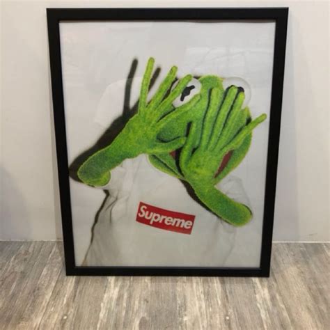 Supreme Kermit Poster With Frame Furniture And Home Living Home Decor