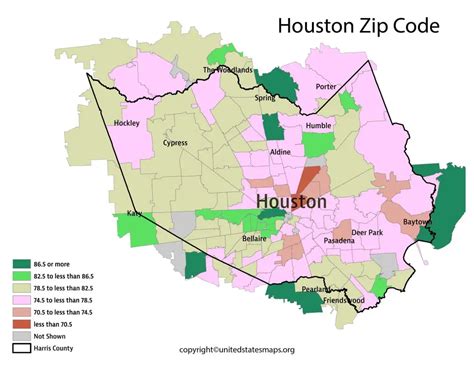 Houston Zip Code Map Map Of Houston Zip Codes