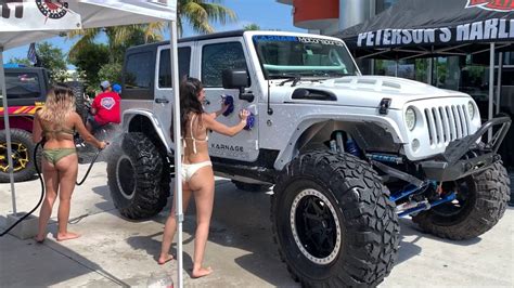 Sexy Bikini Jeep Wash Best Way To Wash Your Jeep Wrangler YouTube